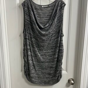 Avenue Cowl Neck Gray Sleeveless Drape Top Size 18/20
